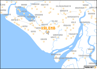 map of Kaléma