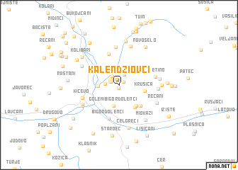 map of Kalendžiovci