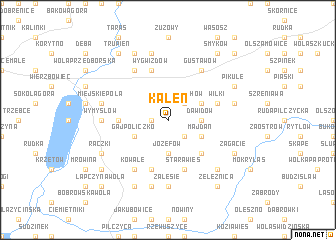 map of Kaleń