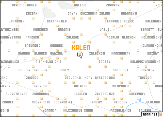 map of Kaleń