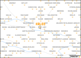 map of Kaleń