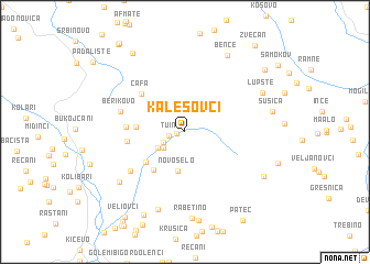 map of Kalešovci