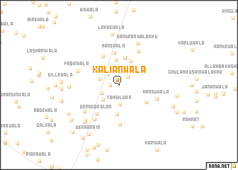 map of Kaliānwāla