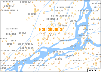 map of Kāliānwāla