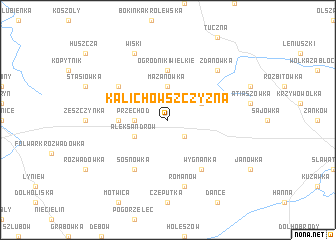 map of Kalichowszczyzna