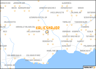 map of Kalicsmajor