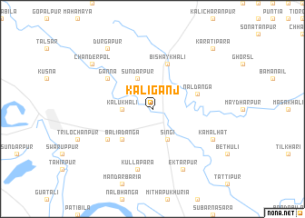 map of Kālīganj