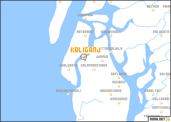 map of Kālīganj