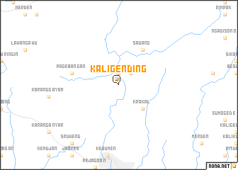 map of Kaligending