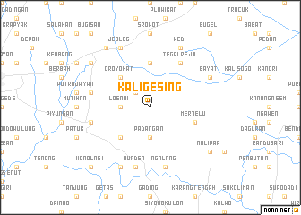 map of Kaligesing