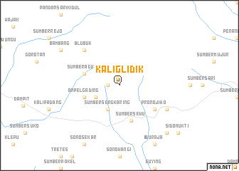 map of Kaliglidik