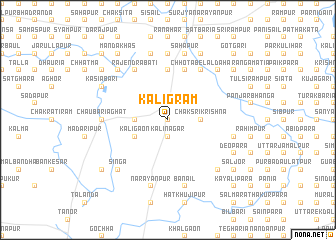 map of Kāligrām