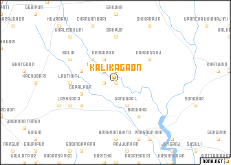 map of Kālīkāgaon