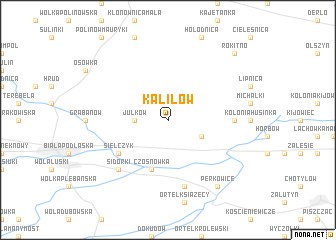 map of Kaliłów