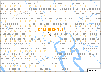 map of Kālīmākhāli