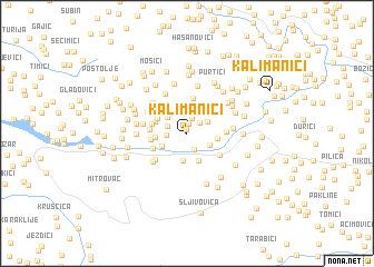 map of Kalimanići