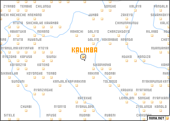 map of Kalimba