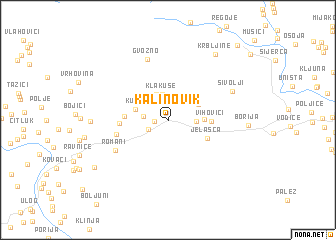 map of Kalinovik