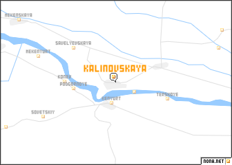 map of Kalinovskaya