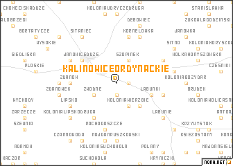 map of Kalinowice Ordynackie