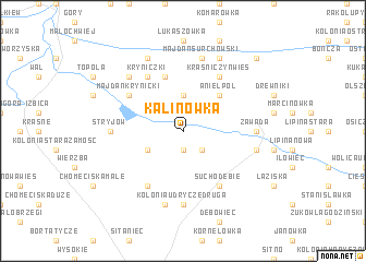 map of Kalinówka