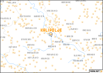 map of Kalipolje