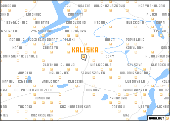 map of Kaliska