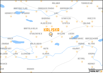 map of Kaliska