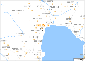 map of Kališta