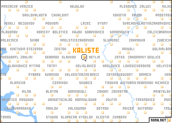 map of Kaliště