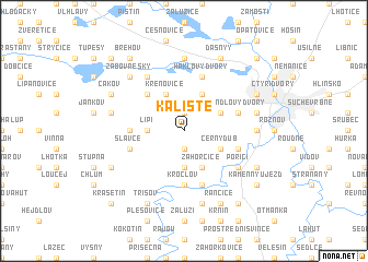 map of Kaliště