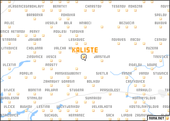 map of Kaliště