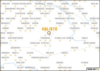 map of Kaliště