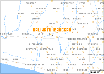 map of Kaliwatukranggan