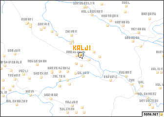 map of Kaljī