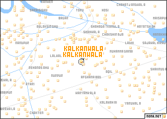 map of Kālkānwāla