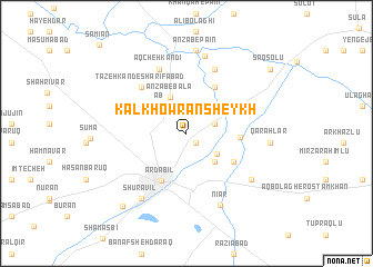 map of Kalkhowrān Sheykh