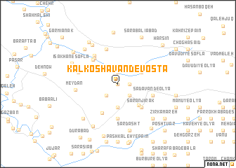 map of Kalkoshavand-e Vosţá