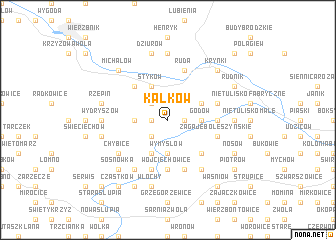 map of Kałków