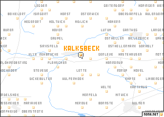 map of Kalksbeck