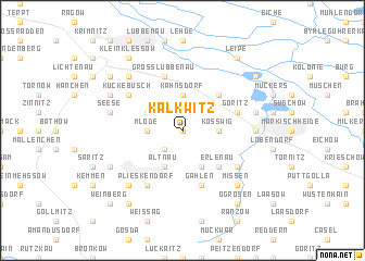 map of Kalkwitz