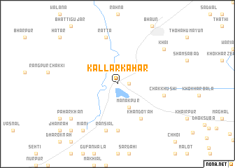 map of Kallar Kahār