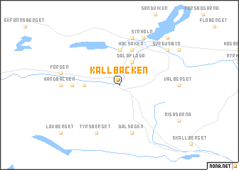 map of Källbäcken