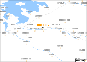 map of Kållby