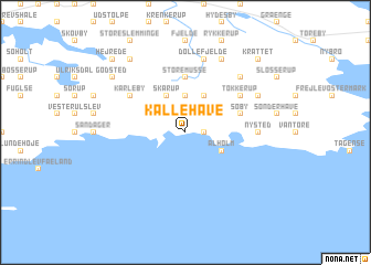 map of Kallehave