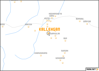 map of Kallehgān