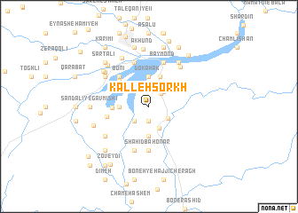 map of Kalleh Sorkh