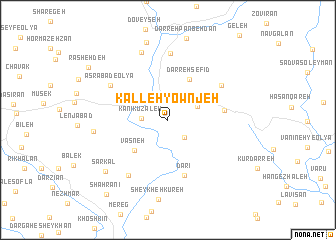 map of Kalleh Yownjeh