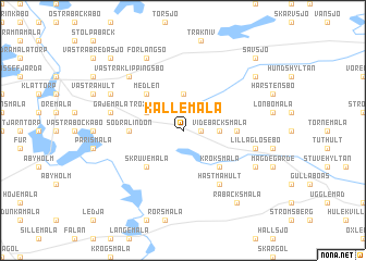 map of Kallemåla