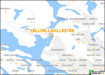 map of Kallhälls Villastad